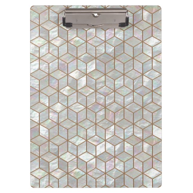 Mother Of Pearl Tiles Clipboard (Front)