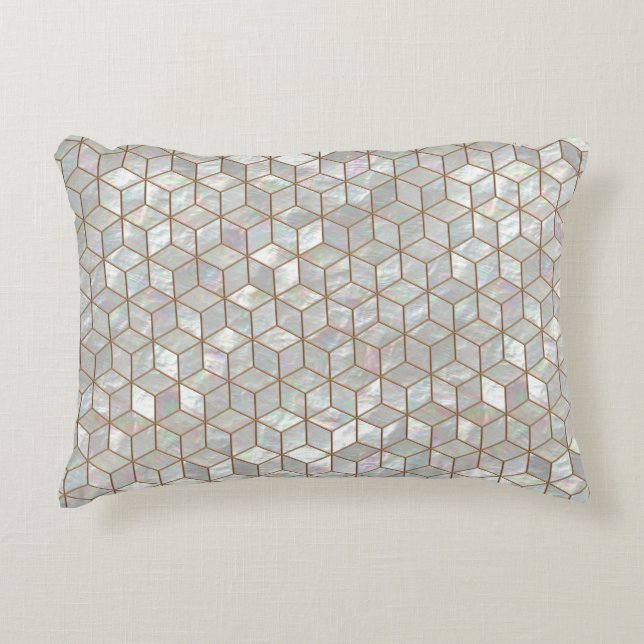 Mother Of Pearl Tiles Decorative Pillow (Front)