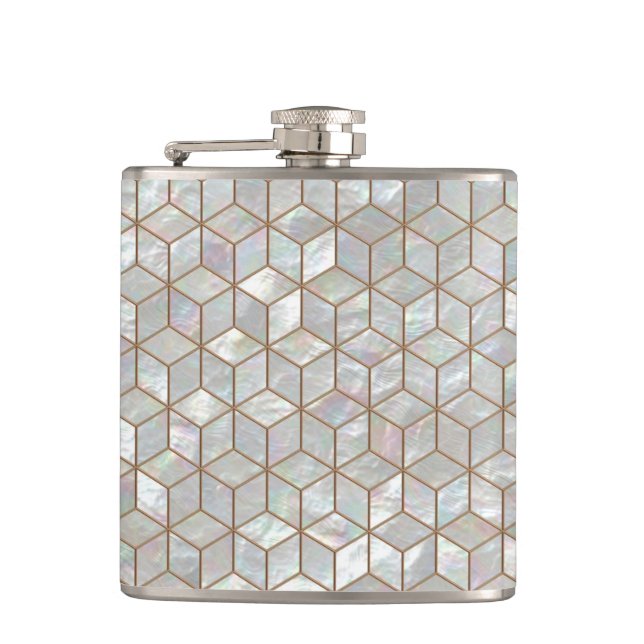Mother Of Pearl Tiles Flask (Front)