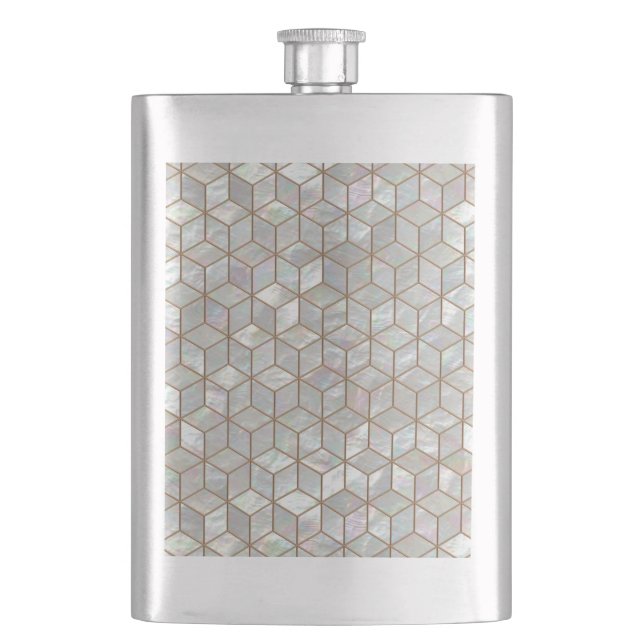 Mother Of Pearl Tiles Flask (Front)