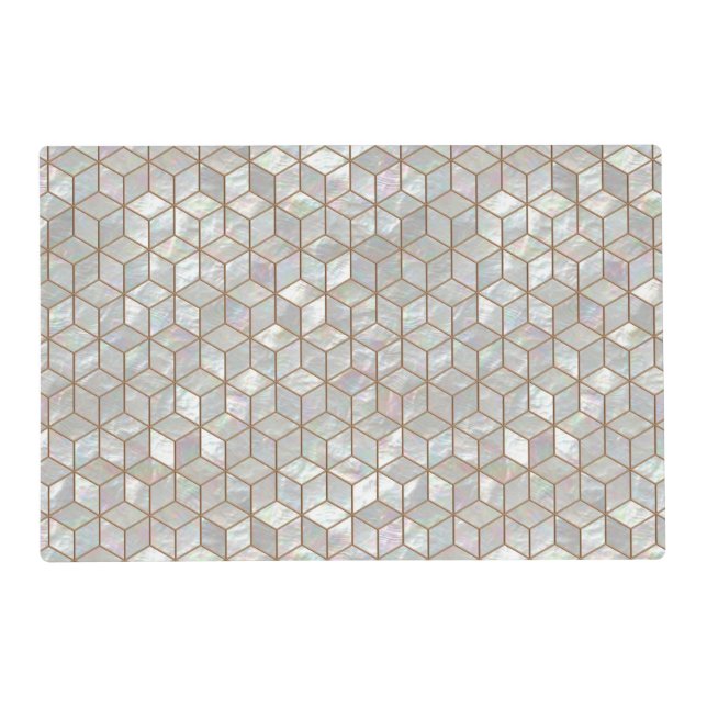 Mother Of Pearl Tiles Placemat (Front)