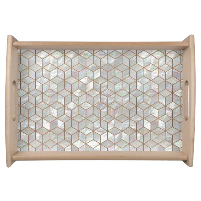 Mother Of Pearl Tiles Serving Tray (Front)