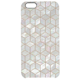 Mother Of Pearl Tiles Clear iPhone 6 Plus Case