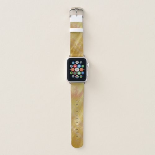 Mother of pearl tones gold apple watch band