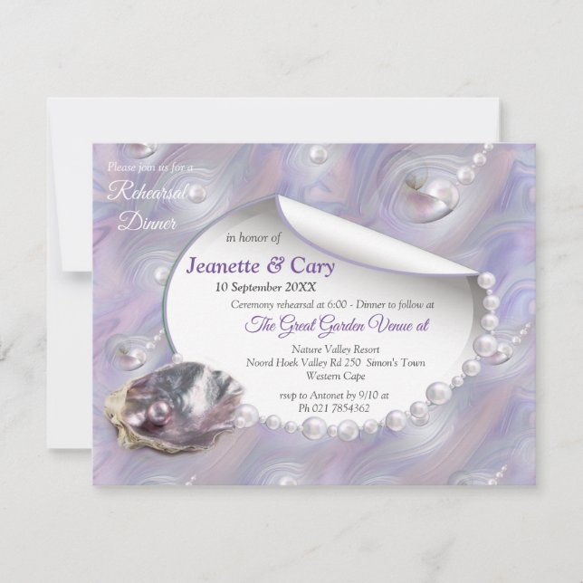 Mother of Pearls Celebration Invitation (Front)