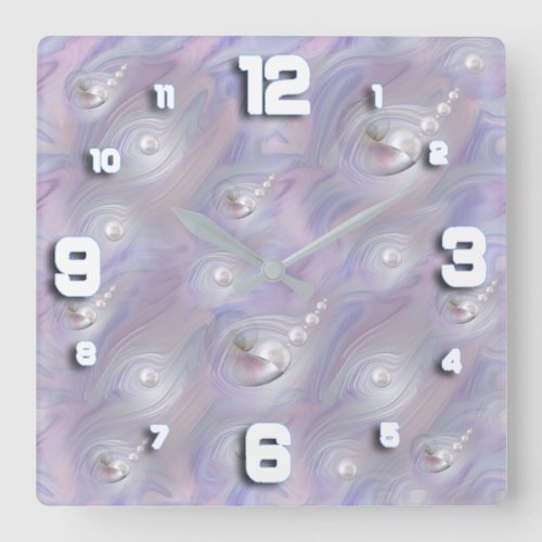 Mother of Pearls giving Birth to a Pearl Square Wall Clock
