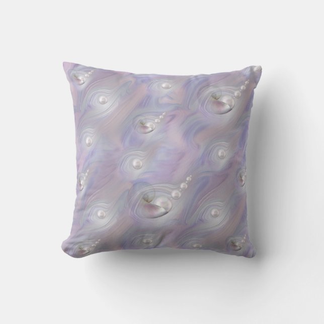 Mother of Pearls giving Birth to a Pearl Throw Pillow (Front)
