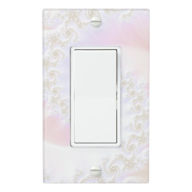 Mother of Pearls Luxurious Fractal Spiral Light Switch Cover (In Situ)