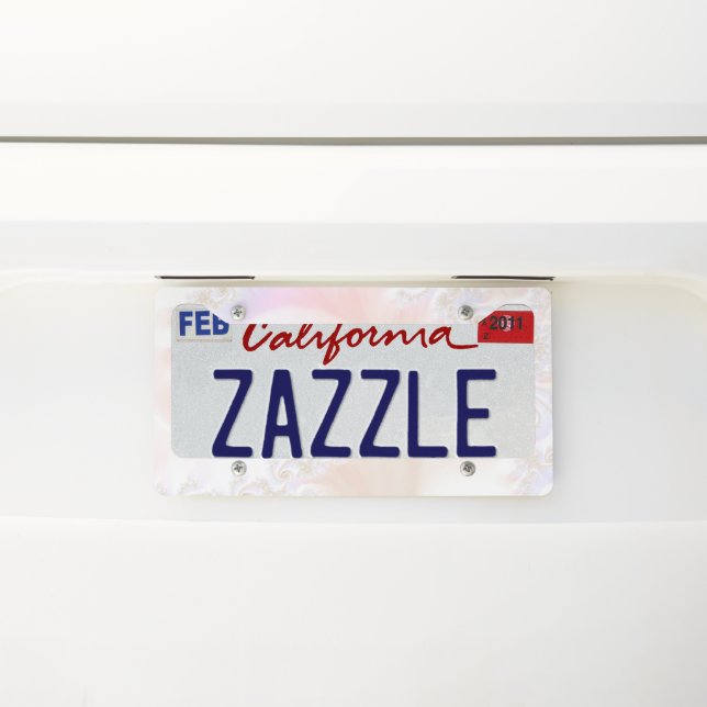 Mother of Pearls Luxurious Fractal Spiral Necklace License Plate Frame (On Car)