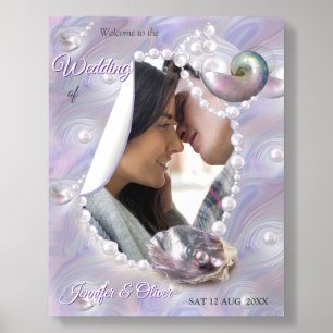 Mother of Pearls Merged like Liquid Swirls Acrylic Photo Tile