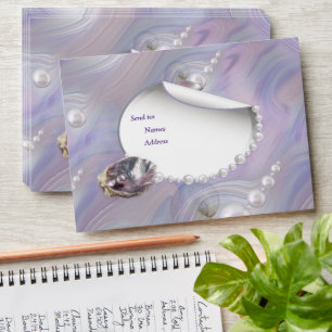 Mother of Pearls Merged like Liquid Swirls Envelope