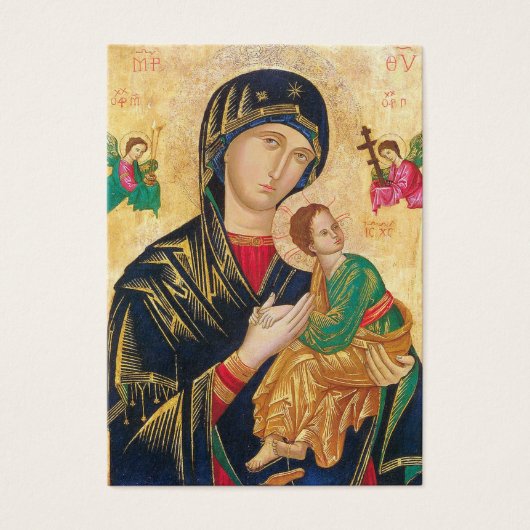 Mother of Perpetual Help Funeral Prayer Holy Card (Front)