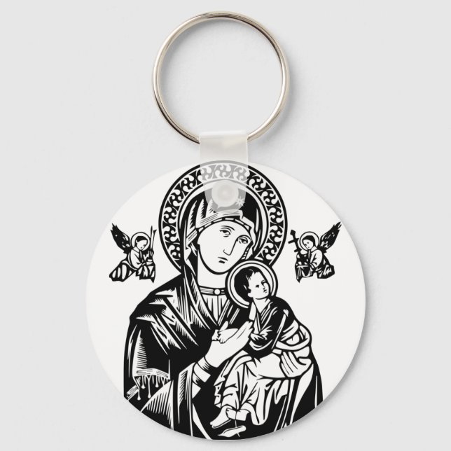 Mother of Perpetual Help  Keychain (Front)