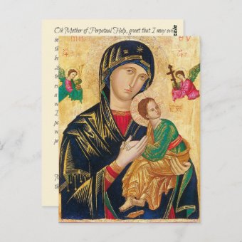 Mother of Perpetual Help Prayer Card | Zazzle