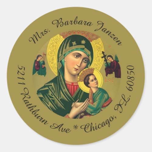 Mother of Perpetual Help Religious Address Labels