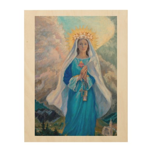 Mother of Salvation wood panel 11 x 14 Wood Wall Decor