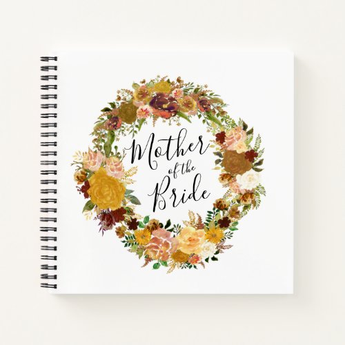 Mother of the Bride Autumn Wedding Guestbook Notebook