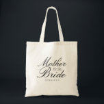 Mother of the Bride Black Personalized Wedding Tote Bag<br><div class="desc">Mother Of The bride</div>