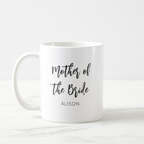 Mother of the Bride Black White Wedding Mug