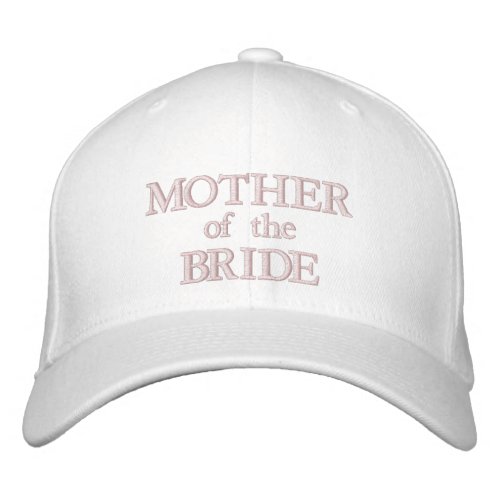 Mother of the Bride blush pink white chic wedding Embroidered Baseball Cap