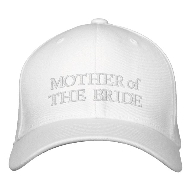 Mother of the Bride blush pink white wedding Embroidered Baseball Cap (Front)