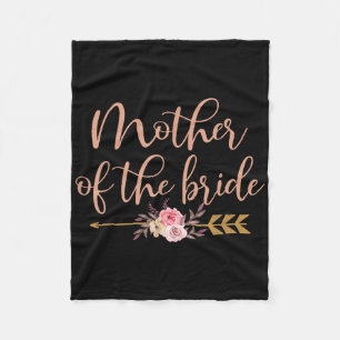Mother Of The Bride Bridal Shower Gift Wedding Par Fleece Blanket