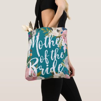 Mother of the Bride Brushed Floral Wedding Tote