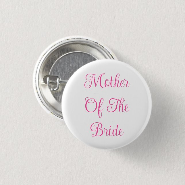Mother Of The Bride Button (Front & Back)