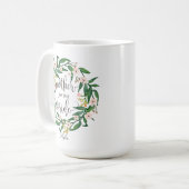 Mother of the Bride, Calligraphy, Floral Wreath-6 Coffee Mug (Front Left)