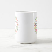 Mother of the Bride, Calligraphy, Floral Wreath-6 Coffee Mug (Center)
