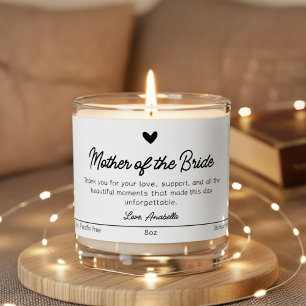 Mother of the Bride Candle   Custom Thank You Gift