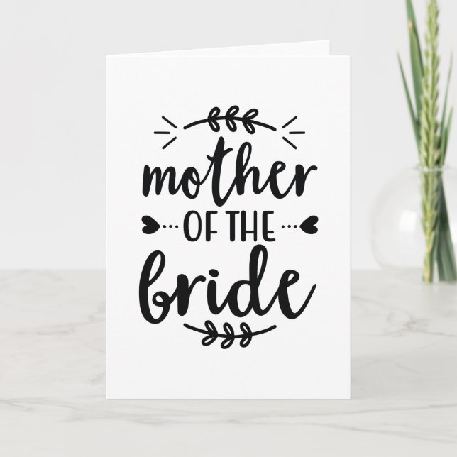 Mother of the bride card (Front)