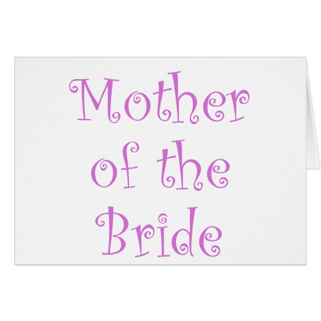 Mother of the Bride Cards (Front Horizontal)
