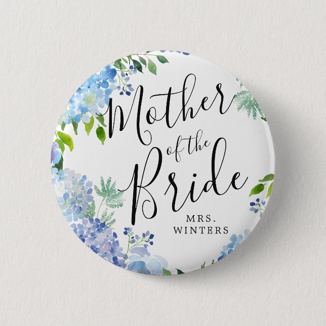 Mother of the Bride | Carolina Bloom Wedding Button (Front)