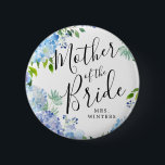 Mother of the Bride | Carolina Bloom Wedding Button<br><div class="desc">A little something for your ultra special Mother of the Bride.  A unique personalized name Carolina Bloom themed button.</div>