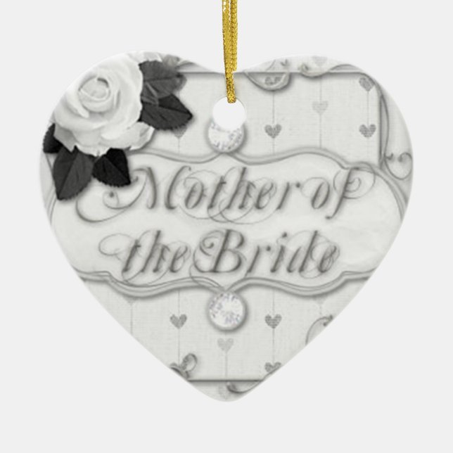 mother of the bride ceramic ornament (Front)
