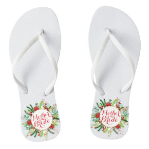 Mother of the Bride Christmas Wedding Flip Flops