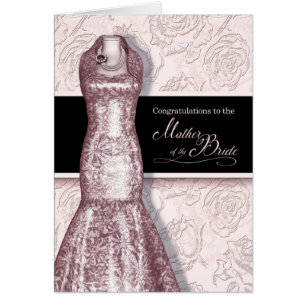 Mother of the Bride Congratulations Blush Pink Cards