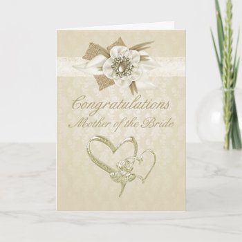 Mother Of The Bride Congratulations Card Cream Wit by moonlake at Zazzle