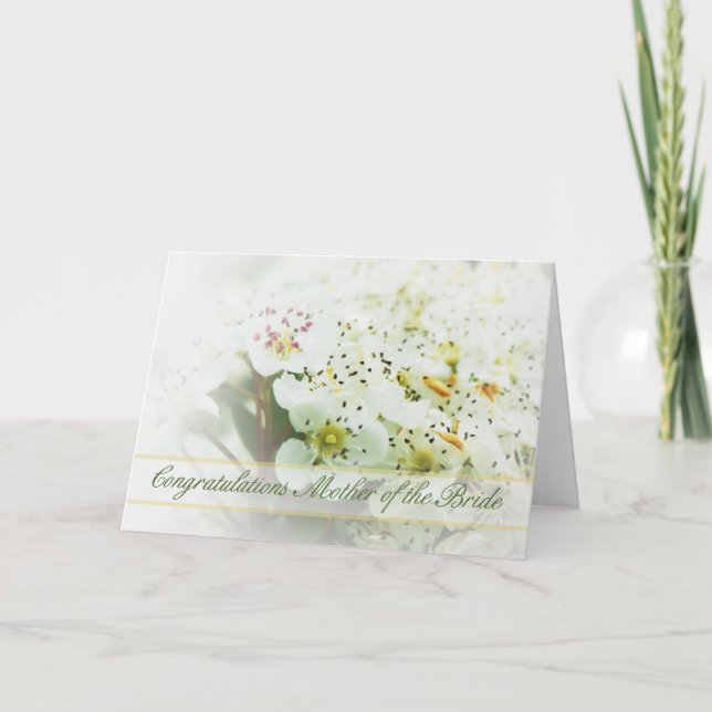 Mother of the bride Congratulations card with brid (Front)