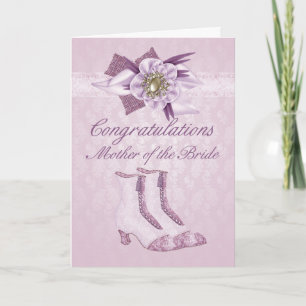 Mother of the bride Congratulations card with flow