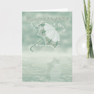 Mother of the bride Congratulations card with flow