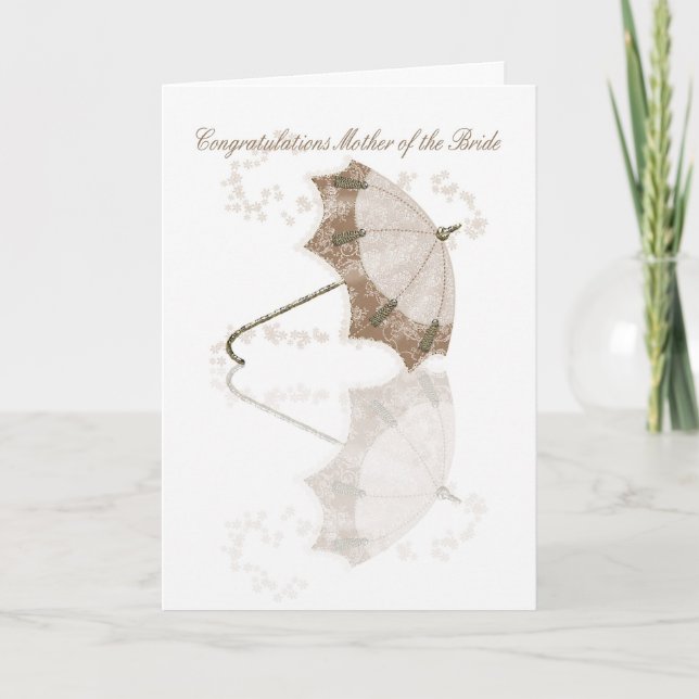 Mother of the bride Congratulations card with flow (Front)