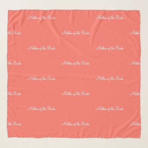 Mother of the Bride Coral Scarf
