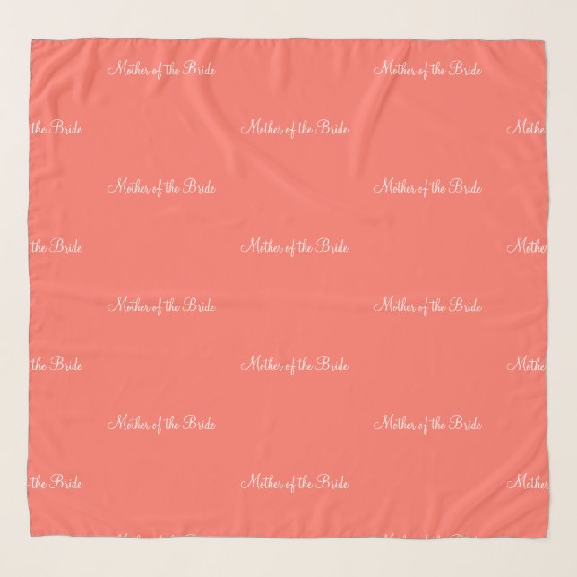 Mother of the Bride Coral Scarf (Front)
