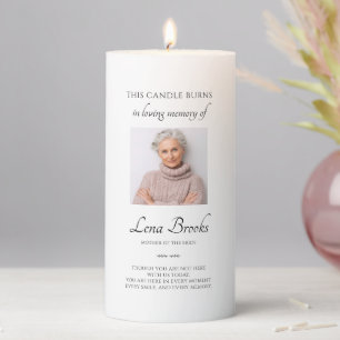 Mother Of The Bride Custom Photo Wedding Memorial Pillar Candle