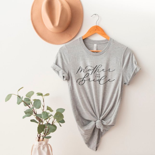 Mother of the Bride Cute Script Bridal Party Shirt (Creator Uploaded)