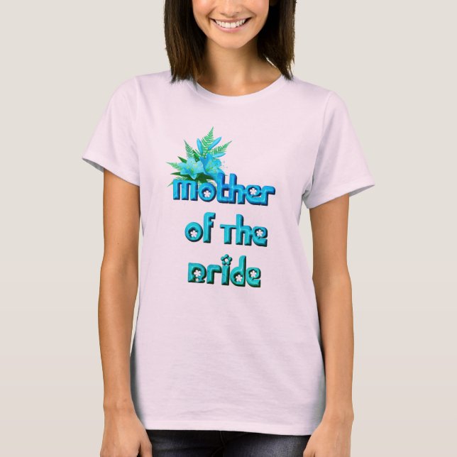 Mother Of The Bride Cute Wedding Party T-Shirt (Front)
