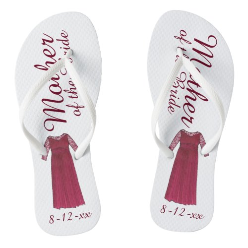 Mother of the Bride Dress Wedding Bridal Party Flip Flops