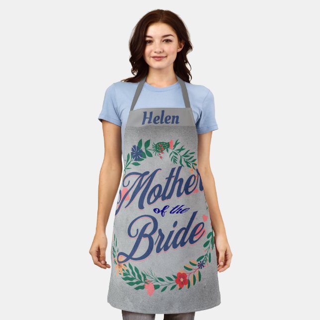 Mother of the Bride Editable Name Apron (Worn)